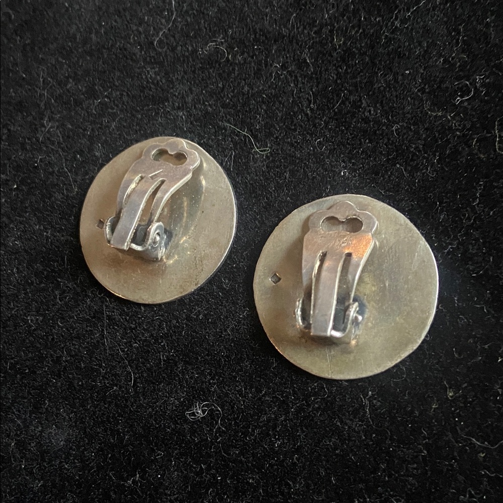 Arabic Calligraphy Script Sterling Silver Clip On… - image 3